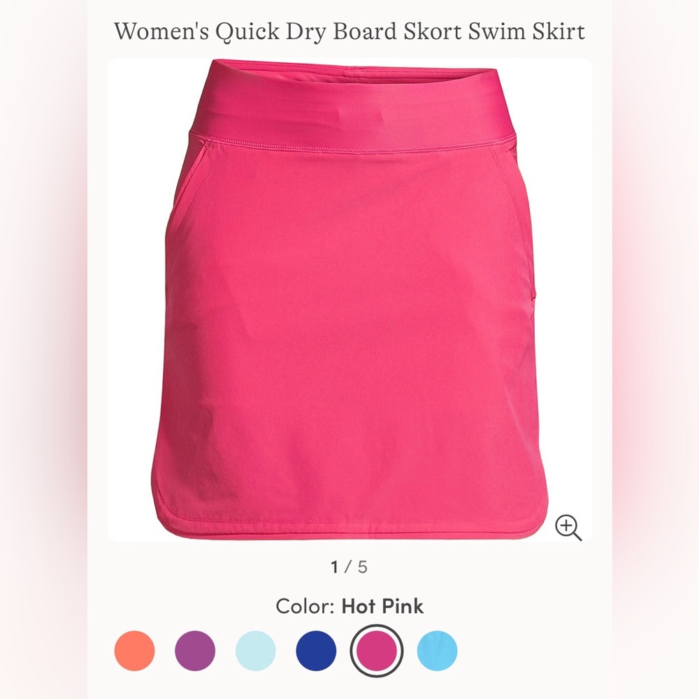 Lands End Quick Dry Board Skirt, NWT